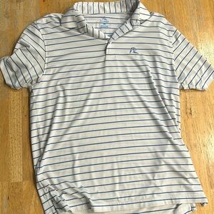 Men’s M Rhoback blue and white polo